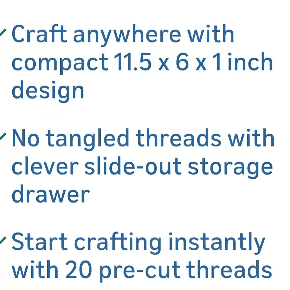 NIB Firendship Bracelet Making Kit Pre-Cut Threads, Portable Loom with Storage